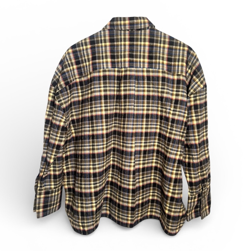 Everlane Women's The Boxy Flannel Plaid Button Down Shirt Brown Multi - Picture 4 of 4